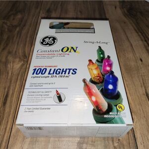 GE Indoor/Outdoor String-A-Long 100 Multi-Color Lights CONSTANT ON